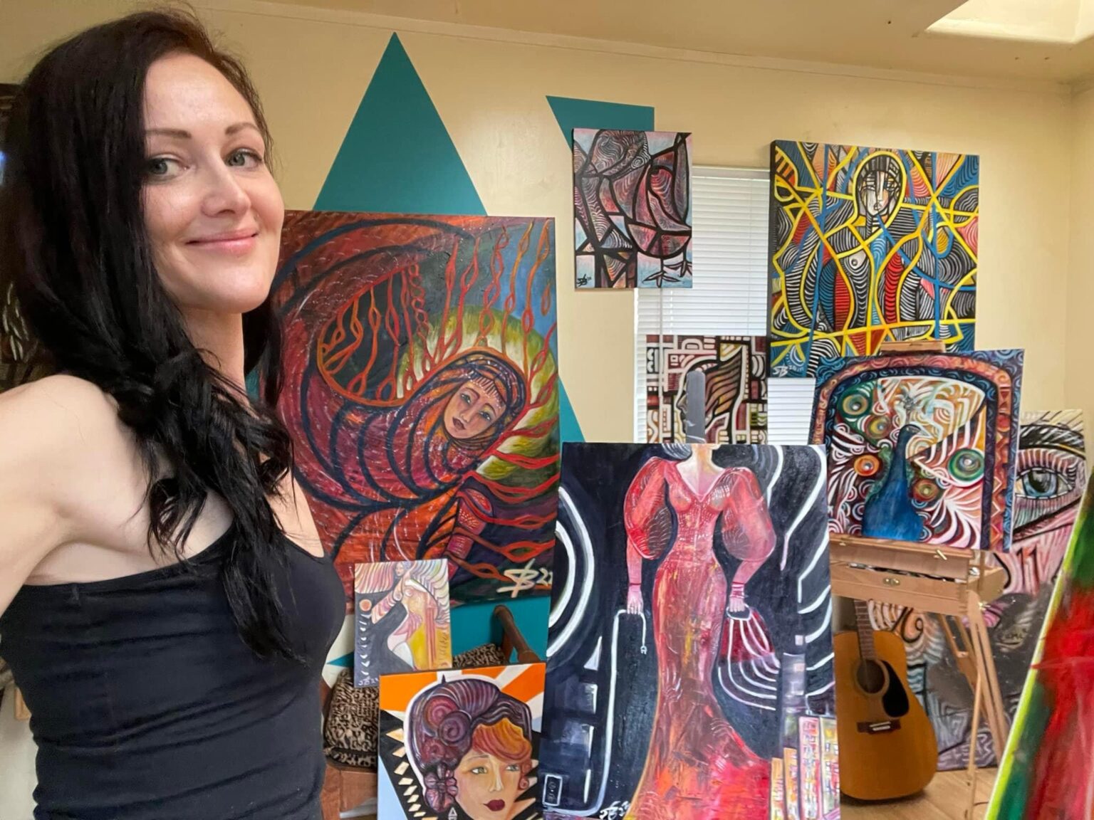 Sabrina Blackburn, an abstract oil painter and mindset mentor