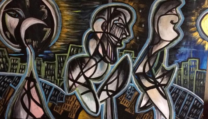 Time is Dripping” Acrylic on Masonite