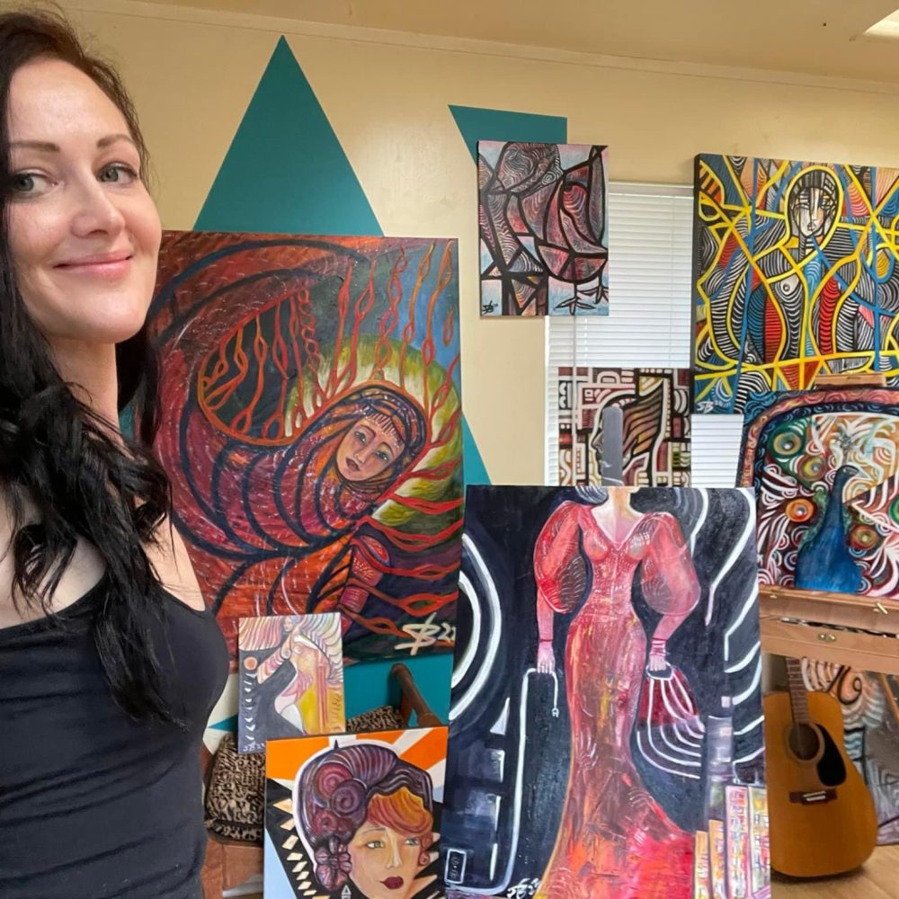 Sabrina Blackburn, an abstract oil painter and mindset mentor